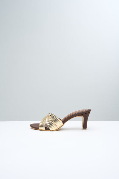 LIV Heel Gold & Brown