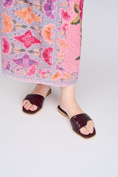 ELLIE Sandal Wine Croc