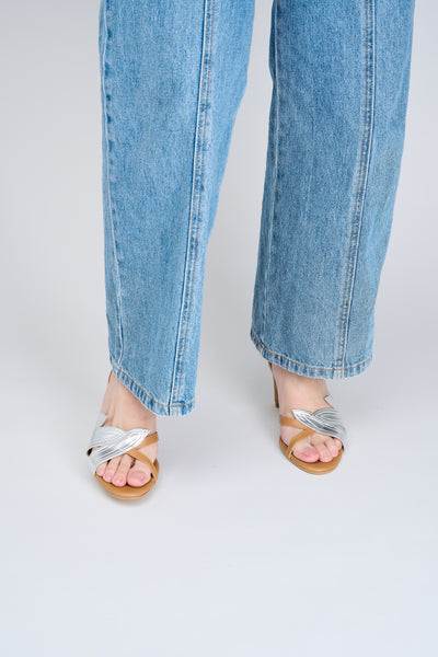 LIV Heel Silver & Nude