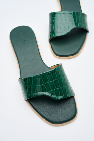ELLIE Sandal Emerald Croc