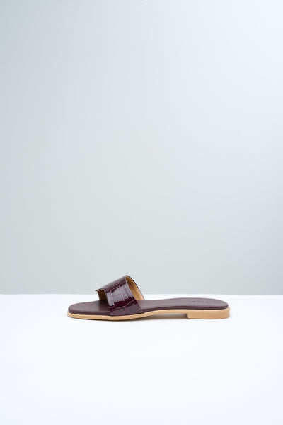 ELLIE Sandal Wine Croc
