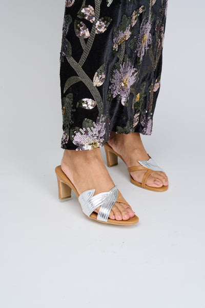 LIV Heel Silver & Nude