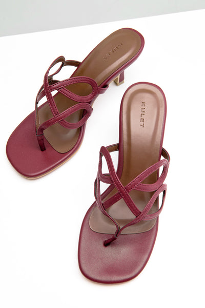 FERN Heel in Burgundy