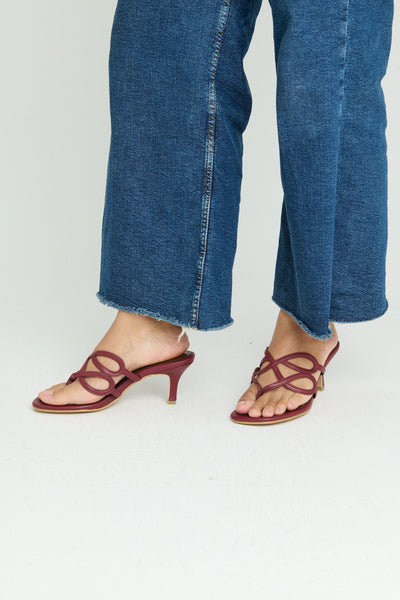 FERN Heel in Burgundy