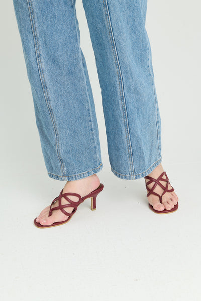 FERN Heel in Burgundy