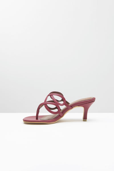 FERN Heel in Burgundy